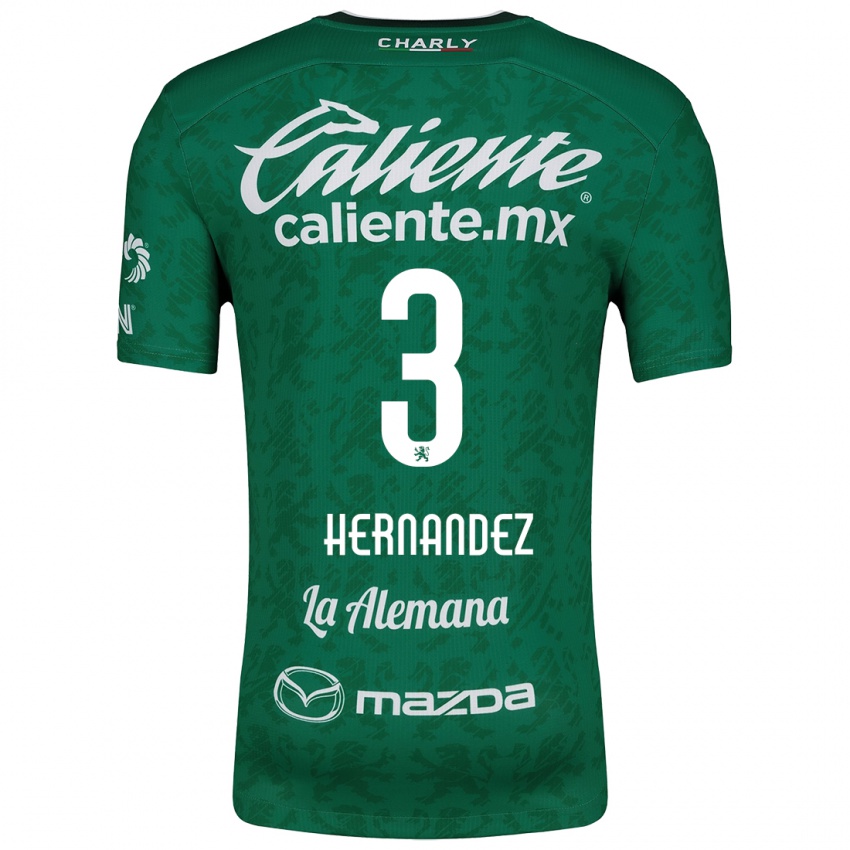 Niño Camiseta Pedro Hernández #3 Verde Blanco 1ª Equipación 2024/25 La Camisa Perú