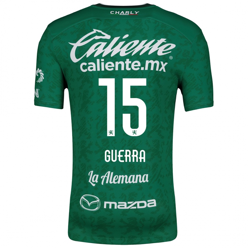 Niño Camiseta Edgar Guerra #15 Verde Blanco 1ª Equipación 2024/25 La Camisa Perú