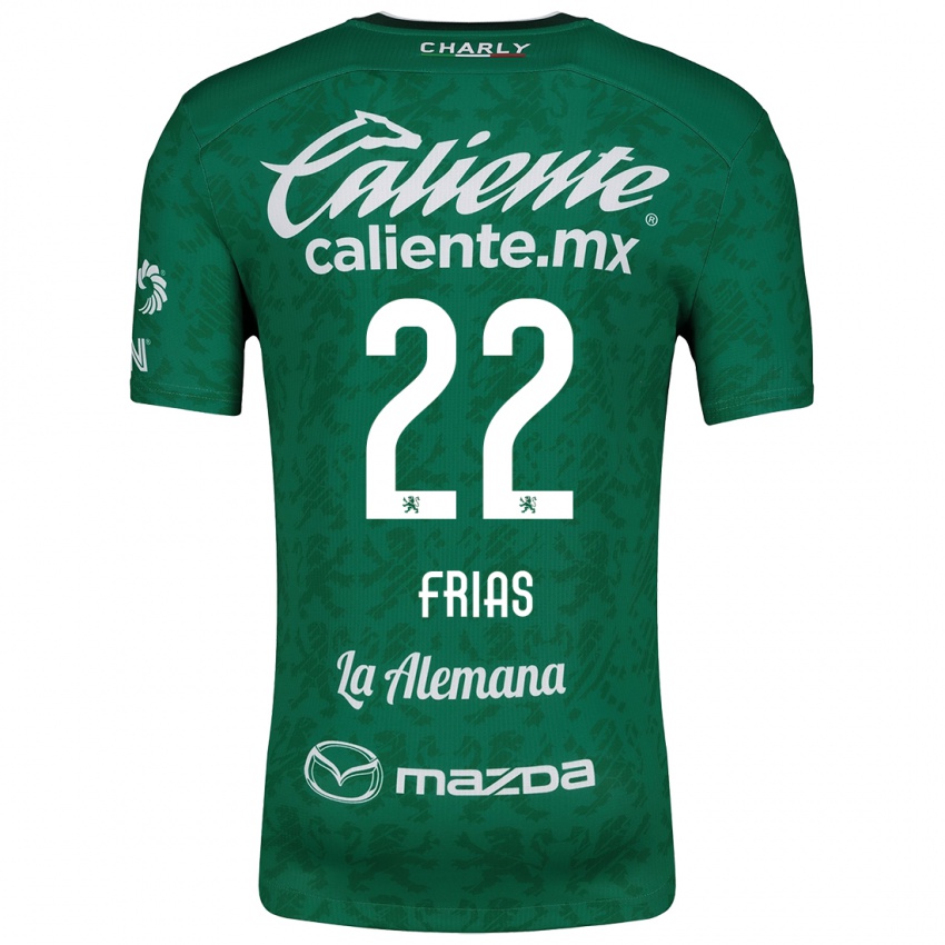 Niño Camiseta Adonis Frías #22 Verde Blanco 1ª Equipación 2024/25 La Camisa Perú