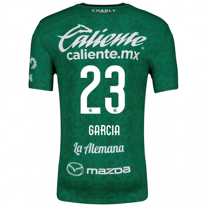 Niño Camiseta Óscar García #23 Verde Blanco 1ª Equipación 2024/25 La Camisa Perú