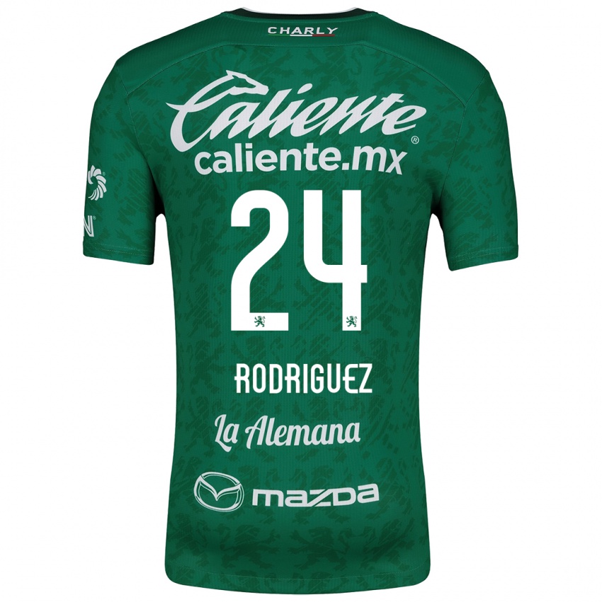 Niño Camiseta Osvaldo Rodríguez #24 Verde Blanco 1ª Equipación 2024/25 La Camisa Perú