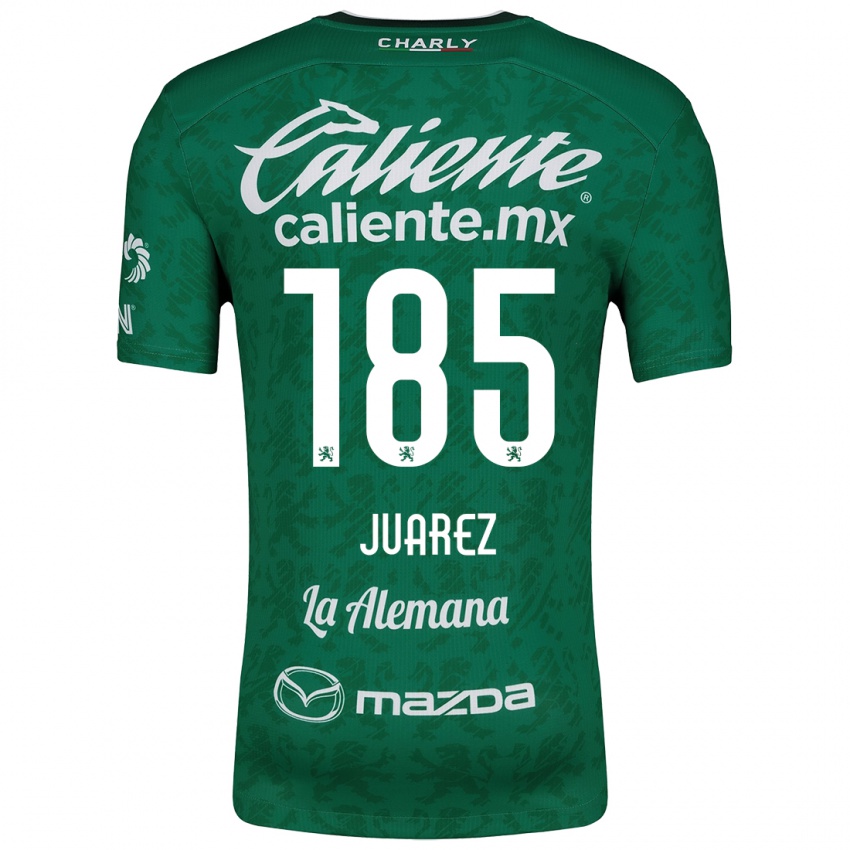 Niño Camiseta Moisés Juárez #185 Verde Blanco 1ª Equipación 2024/25 La Camisa Perú