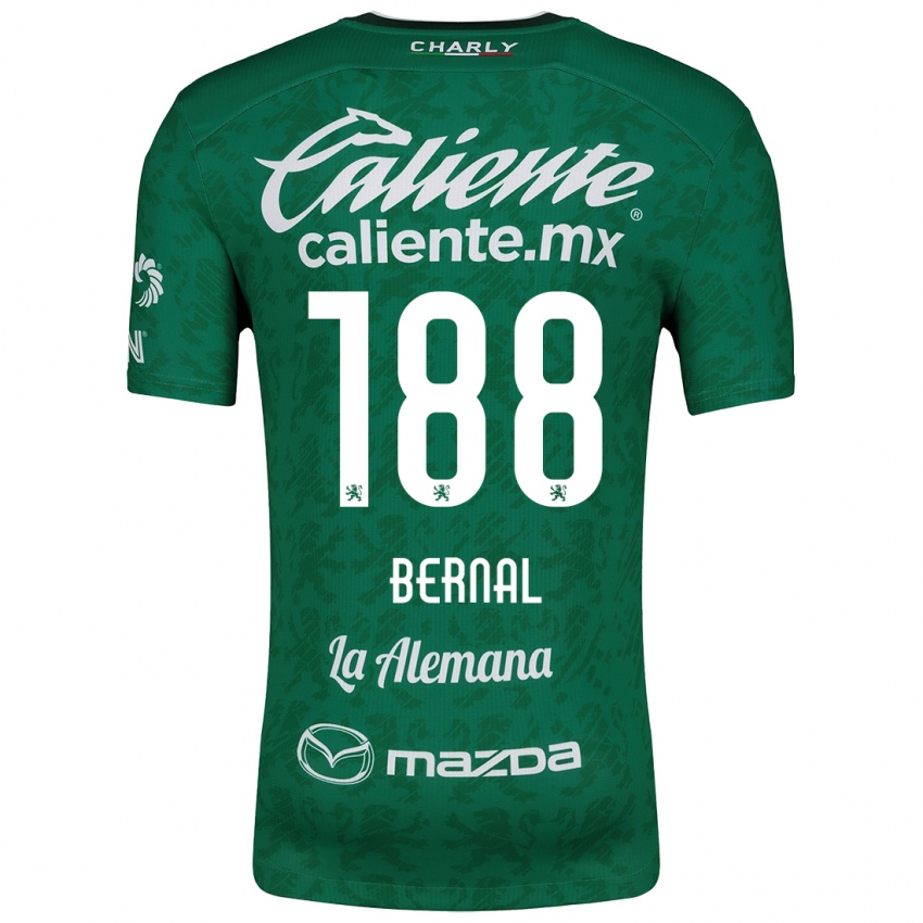 Niño Camiseta Juan Bernal #188 Verde Blanco 1ª Equipación 2024/25 La Camisa Perú