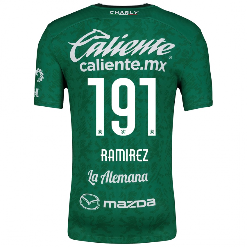 Niño Camiseta Ian Ramírez #191 Verde Blanco 1ª Equipación 2024/25 La Camisa Perú