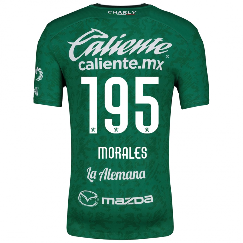 Niño Camiseta Daniel Morales #195 Verde Blanco 1ª Equipación 2024/25 La Camisa Perú