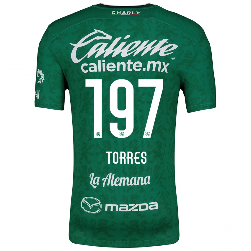 Niño Camiseta Erick Torres #197 Verde Blanco 1ª Equipación 2024/25 La Camisa Perú