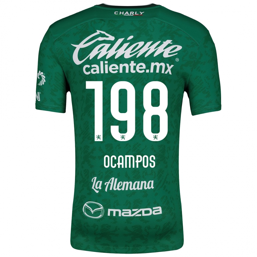 Niño Camiseta Omar Ocampos #198 Verde Blanco 1ª Equipación 2024/25 La Camisa Perú