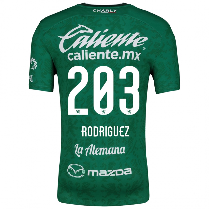 Niño Camiseta César Rodríguez #203 Verde Blanco 1ª Equipación 2024/25 La Camisa Perú