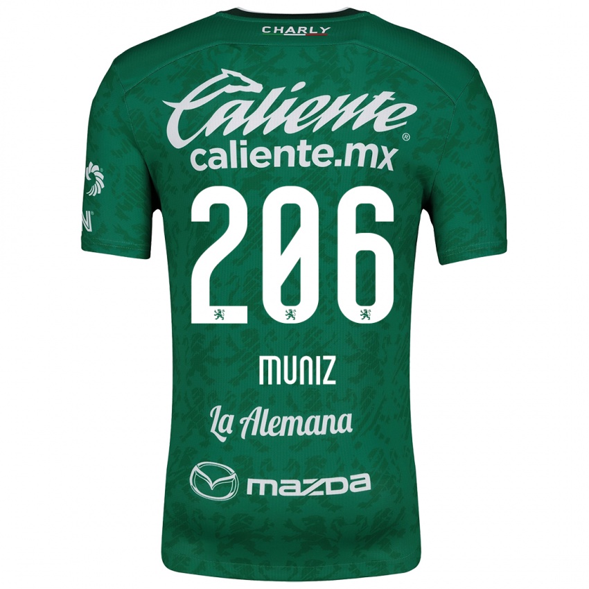 Niño Camiseta Isaác Muñíz #206 Verde Blanco 1ª Equipación 2024/25 La Camisa Perú