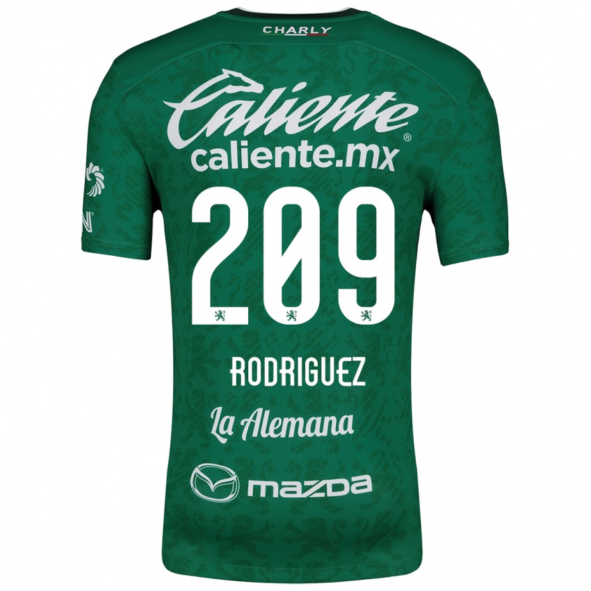 Niño Camiseta Víctor Rodríguez #209 Verde Blanco 1ª Equipación 2024/25 La Camisa Perú