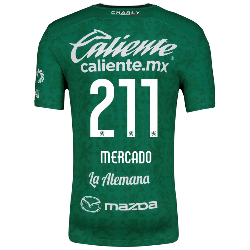 Niño Camiseta Diego Mercado #211 Verde Blanco 1ª Equipación 2024/25 La Camisa Perú