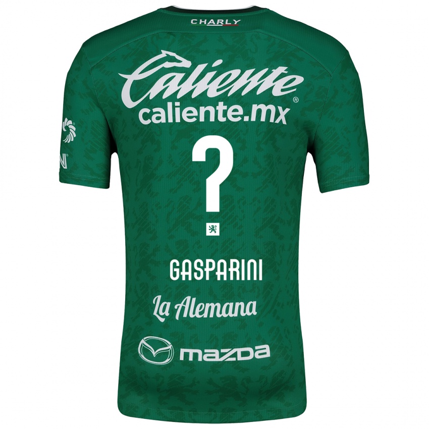 Niño Camiseta Joaquín Gasparini #0 Verde Blanco 1ª Equipación 2024/25 La Camisa Perú