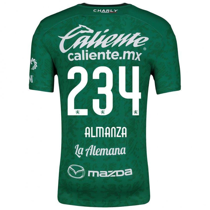 Niño Camiseta Román Almanza #234 Verde Blanco 1ª Equipación 2024/25 La Camisa Perú