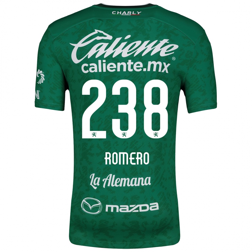 Niño Camiseta Paulo Romero #238 Verde Blanco 1ª Equipación 2024/25 La Camisa Perú