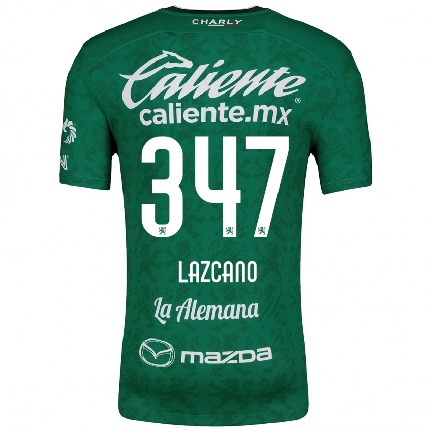 Niño Camiseta Evan Lazcano #347 Verde Blanco 1ª Equipación 2024/25 La Camisa Perú