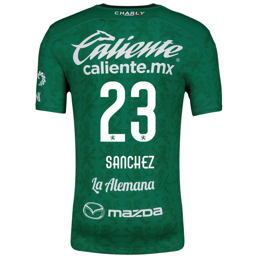 Niño Camiseta Borja Sánchez #23 Verde Blanco 1ª Equipación 2024/25 La Camisa Perú