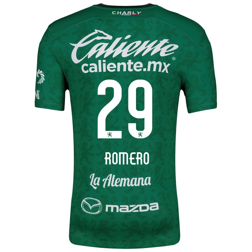 Niño Camiseta Lucas Romero #29 Verde Blanco 1ª Equipación 2024/25 La Camisa Perú