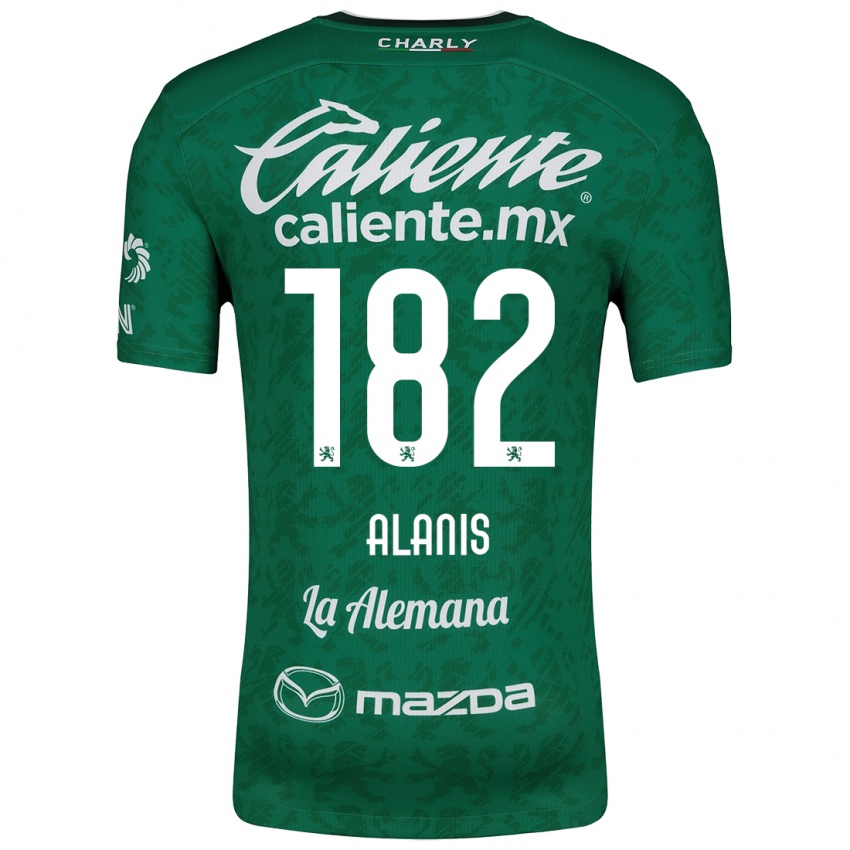 Niño Camiseta Alejandro Alanís #182 Verde Blanco 1ª Equipación 2024/25 La Camisa Perú