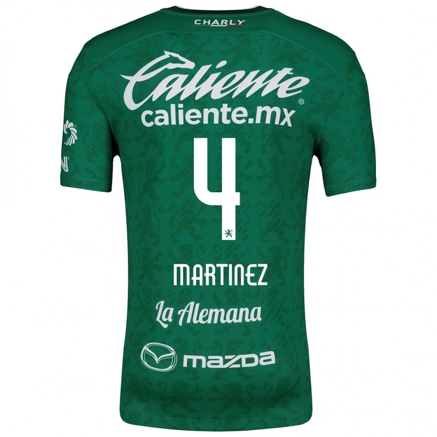 Niño Camiseta Mitzi Martínez #4 Verde Blanco 1ª Equipación 2024/25 La Camisa Perú