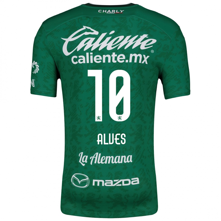 Niño Camiseta Maria Alves #10 Verde Blanco 1ª Equipación 2024/25 La Camisa Perú