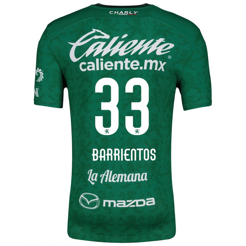 Niño Camiseta Yashira Barrientos #33 Verde Blanco 1ª Equipación 2024/25 La Camisa Perú