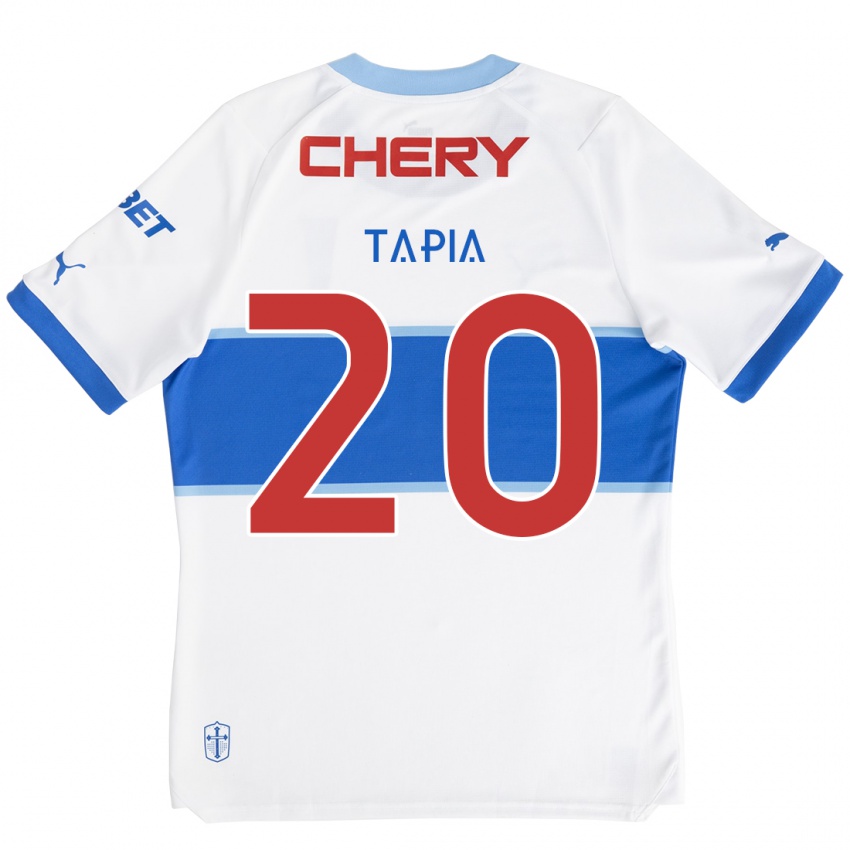 Niño Camiseta Gonzalo Tapia #20 Blanco Azul 1ª Equipación 2024/25 La Camisa Perú