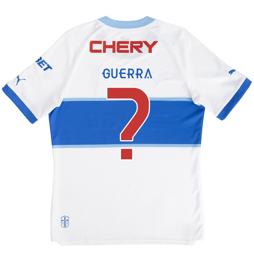 Niño Camiseta Mateo Guerra #0 Blanco Azul 1ª Equipación 2024/25 La Camisa Perú