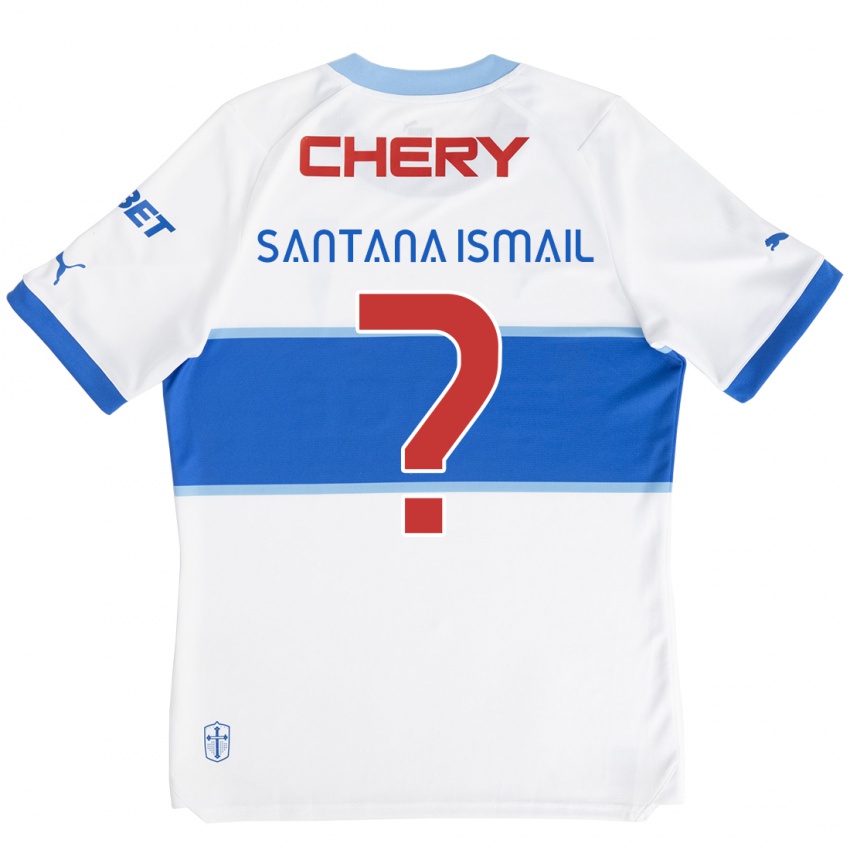 Niño Camiseta Benjamin Santana Ismail #0 Blanco Azul 1ª Equipación 2024/25 La Camisa Perú