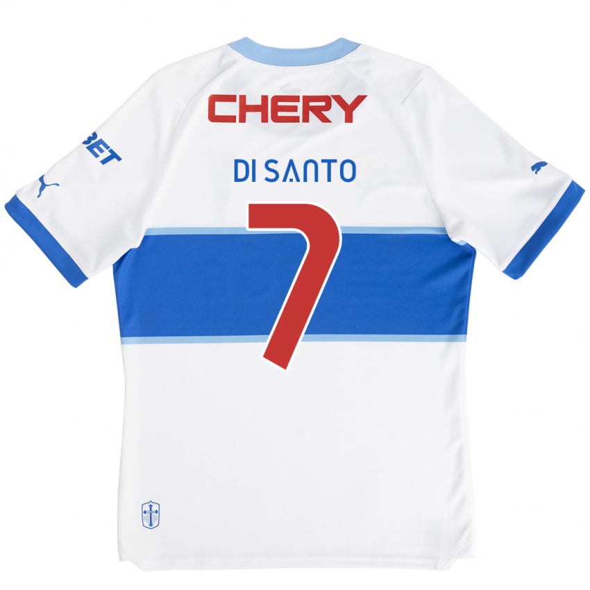 Niño Camiseta Franco Di Santo #7 Blanco Azul 1ª Equipación 2024/25 La Camisa Perú