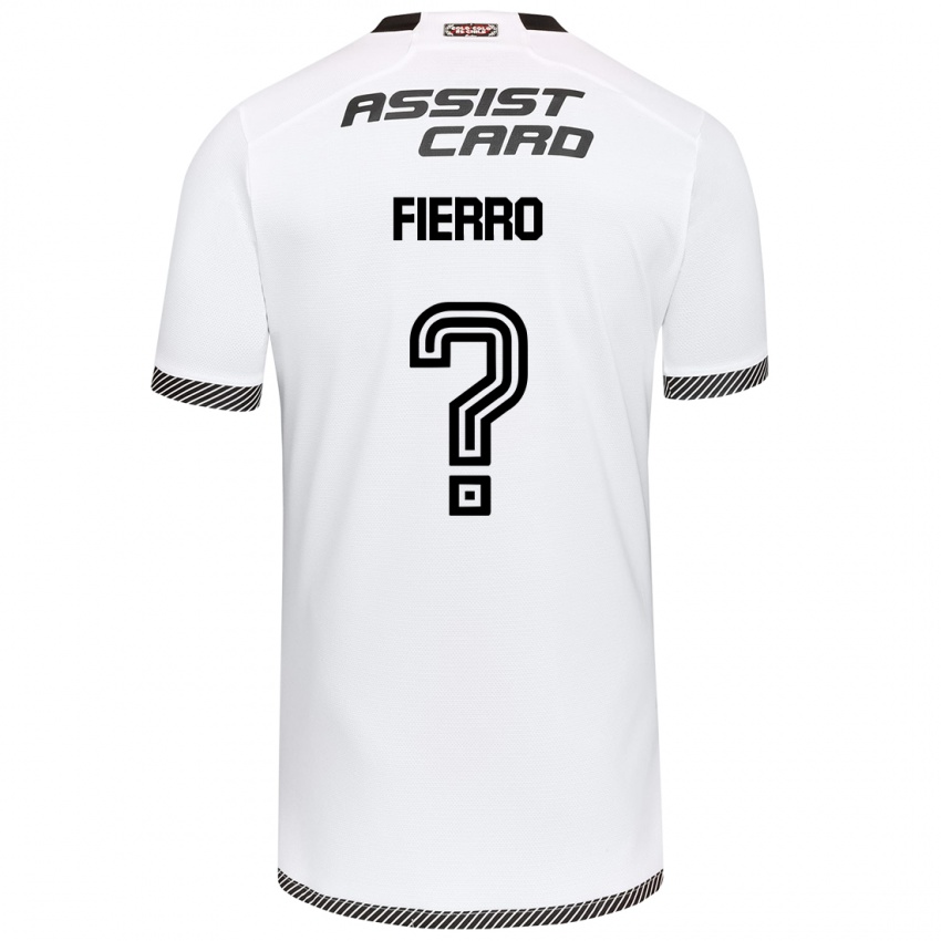 Niño Camiseta Julio Fierro #0 Blanco Negro 1ª Equipación 2024/25 La Camisa Perú