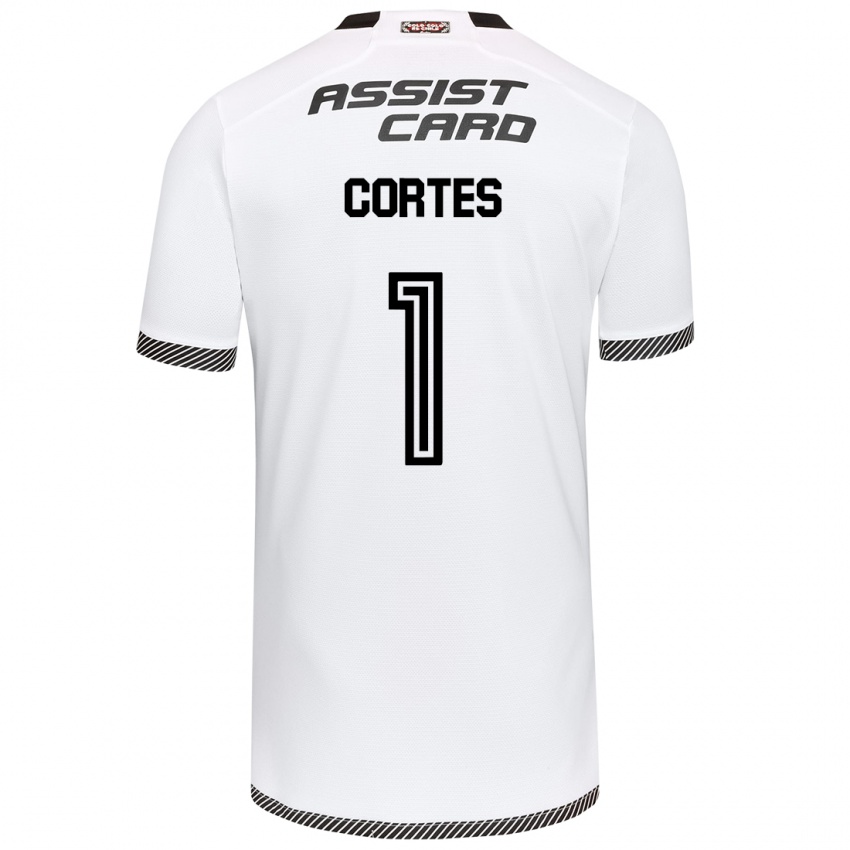 Niño Camiseta Brayan Cortés #1 Blanco Negro 1ª Equipación 2024/25 La Camisa Perú