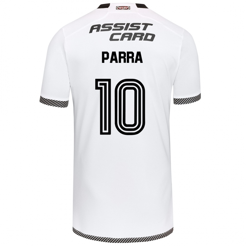 Niño Camiseta Pablo Parra #10 Blanco Negro 1ª Equipación 2024/25 La Camisa Perú