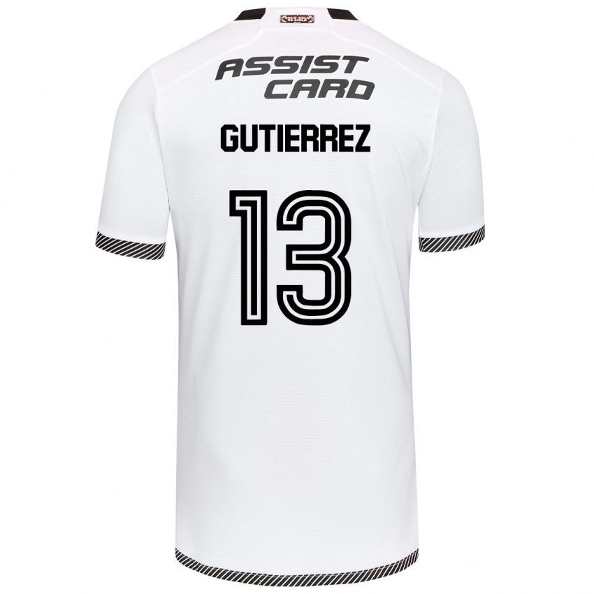 Niño Camiseta Bruno Gutiérrez #13 Blanco Negro 1ª Equipación 2024/25 La Camisa Perú