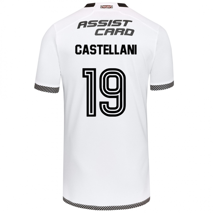 Niño Camiseta Gonzalo Castellani #19 Blanco Negro 1ª Equipación 2024/25 La Camisa Perú