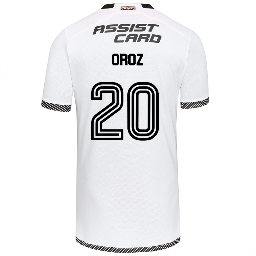 Niño Camiseta Alexander Oroz #20 Blanco Negro 1ª Equipación 2024/25 La Camisa Perú