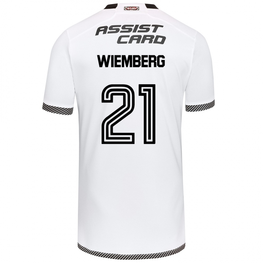 Niño Camiseta Erick Wiemberg #21 Blanco Negro 1ª Equipación 2024/25 La Camisa Perú