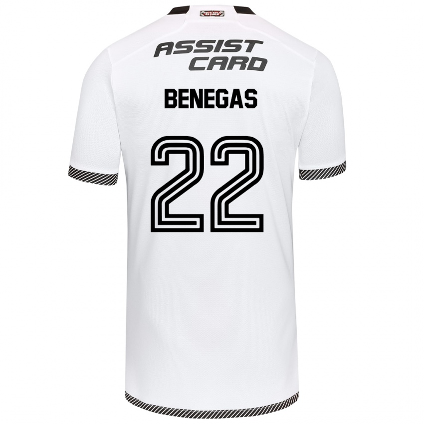 Niño Camiseta Leandro Benegas #22 Blanco Negro 1ª Equipación 2024/25 La Camisa Perú