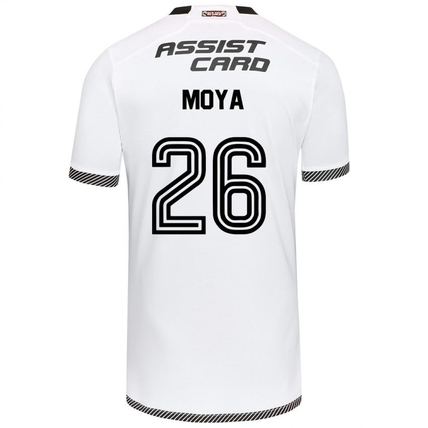 Niño Camiseta Matías Moya #26 Blanco Negro 1ª Equipación 2024/25 La Camisa Perú