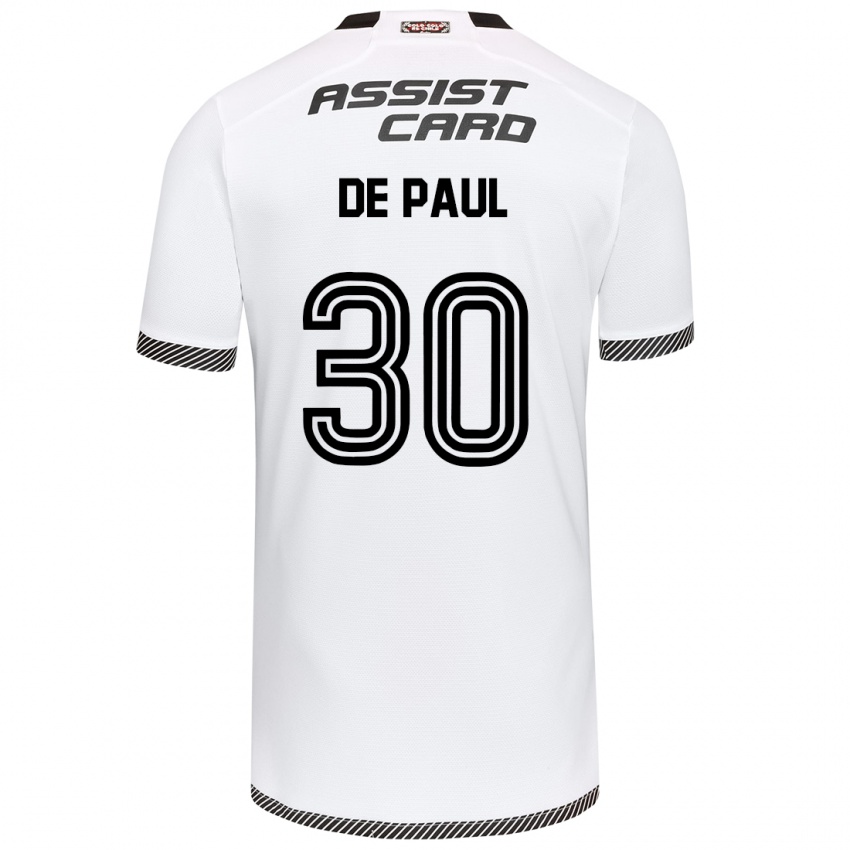 Niño Camiseta Fernando De Paul #30 Blanco Negro 1ª Equipación 2024/25 La Camisa Perú