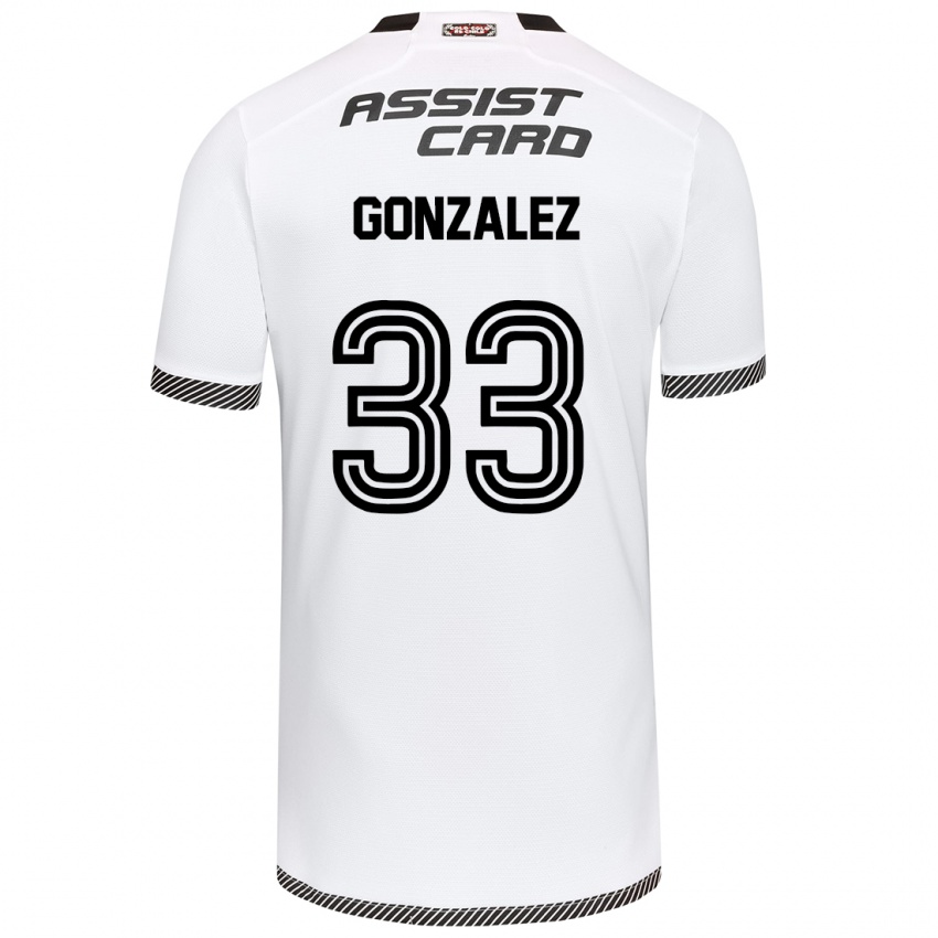 Niño Camiseta Ramiro González #33 Blanco Negro 1ª Equipación 2024/25 La Camisa Perú