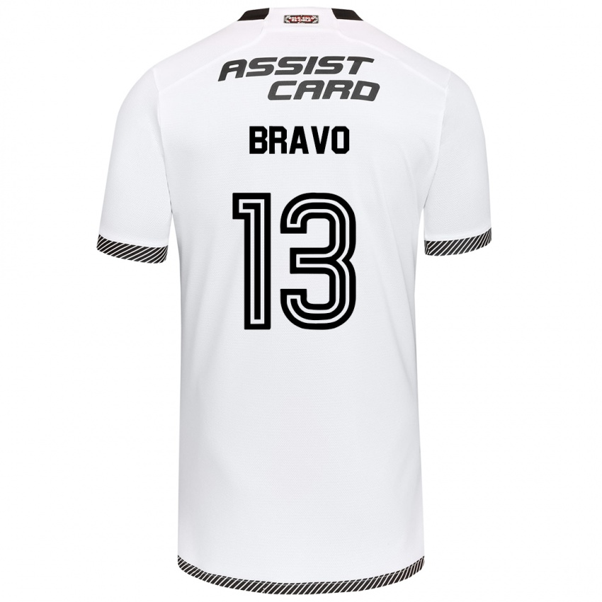 Niño Camiseta Santiago Bravo #13 Blanco Negro 1ª Equipación 2024/25 La Camisa Perú