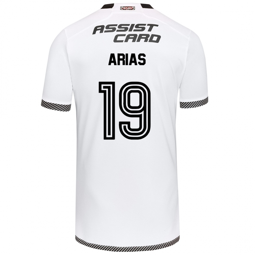 Niño Camiseta Bastián Arias #19 Blanco Negro 1ª Equipación 2024/25 La Camisa Perú