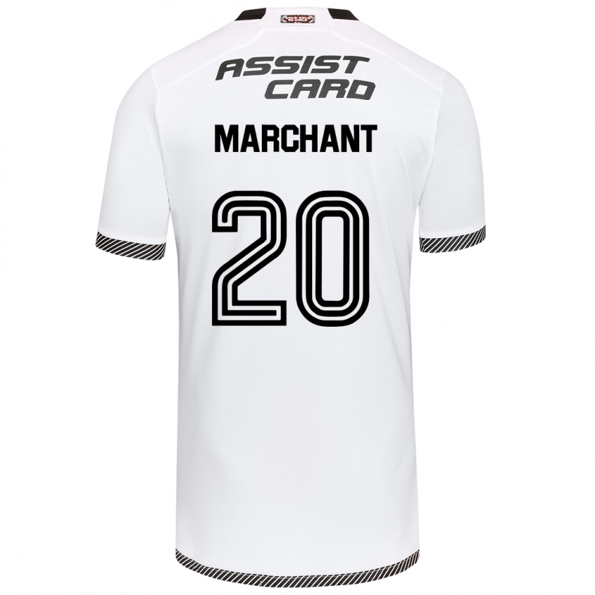 Niño Camiseta Francisco Marchant #20 Blanco Negro 1ª Equipación 2024/25 La Camisa Perú