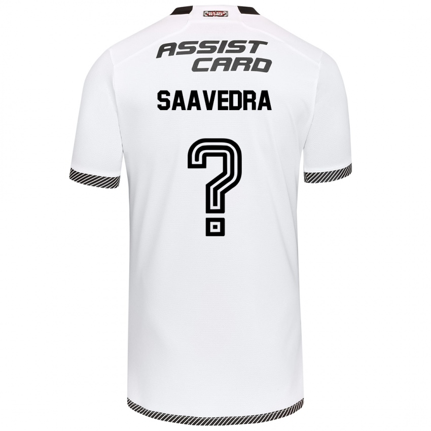 Niño Camiseta Danilo Saavedra #0 Blanco Negro 1ª Equipación 2024/25 La Camisa Perú