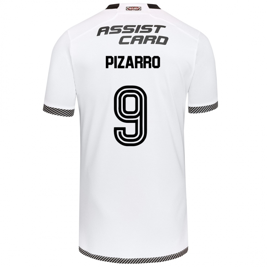 Niño Camiseta Damián Pizarro #9 Blanco Negro 1ª Equipación 2024/25 La Camisa Perú