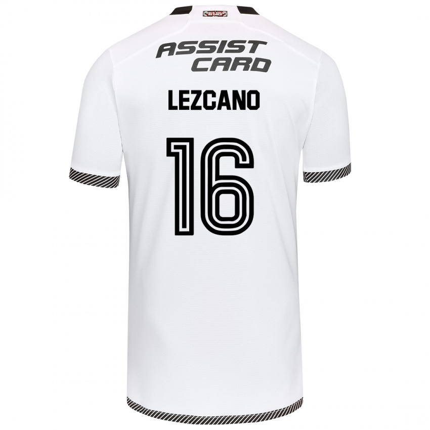 Niño Camiseta Darío Lezcano #16 Blanco Negro 1ª Equipación 2024/25 La Camisa Perú