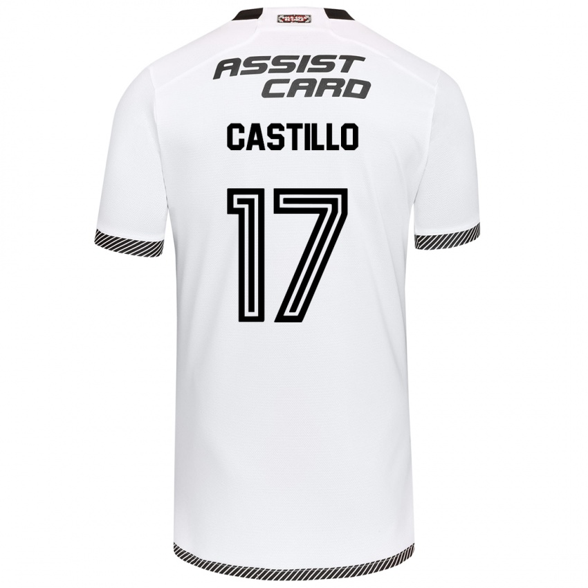 Niño Camiseta Fabián Castillo #17 Blanco Negro 1ª Equipación 2024/25 La Camisa Perú