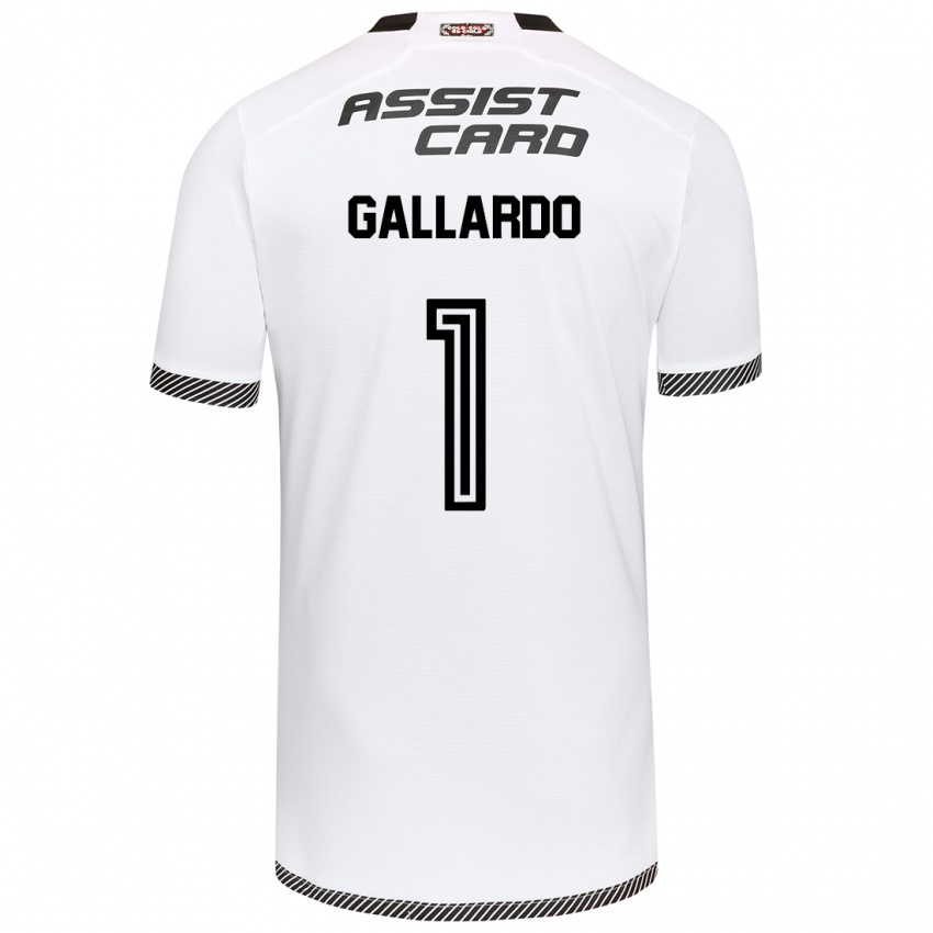 Niño Camiseta Alexia Gallardo #1 Blanco Negro 1ª Equipación 2024/25 La Camisa Perú