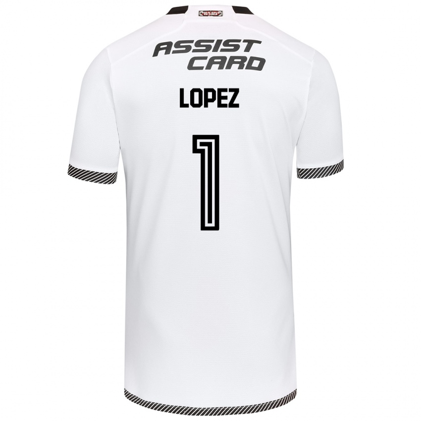 Niño Camiseta Yessenia López #1 Blanco Negro 1ª Equipación 2024/25 La Camisa Perú