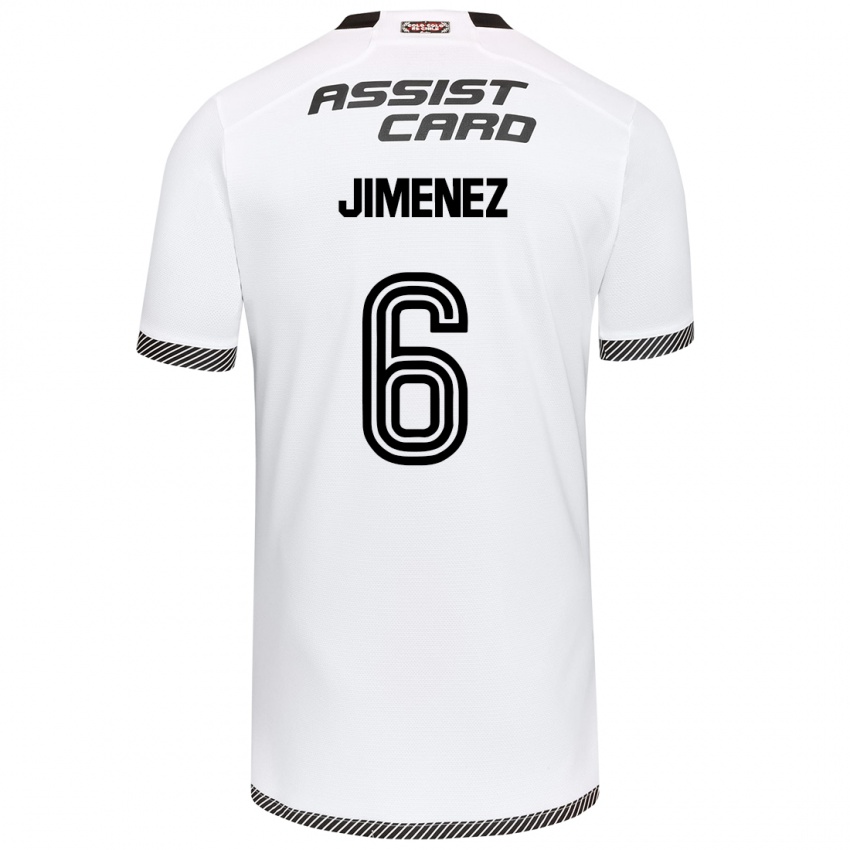 Niño Camiseta Yastin Jiménez #6 Blanco Negro 1ª Equipación 2024/25 La Camisa Perú